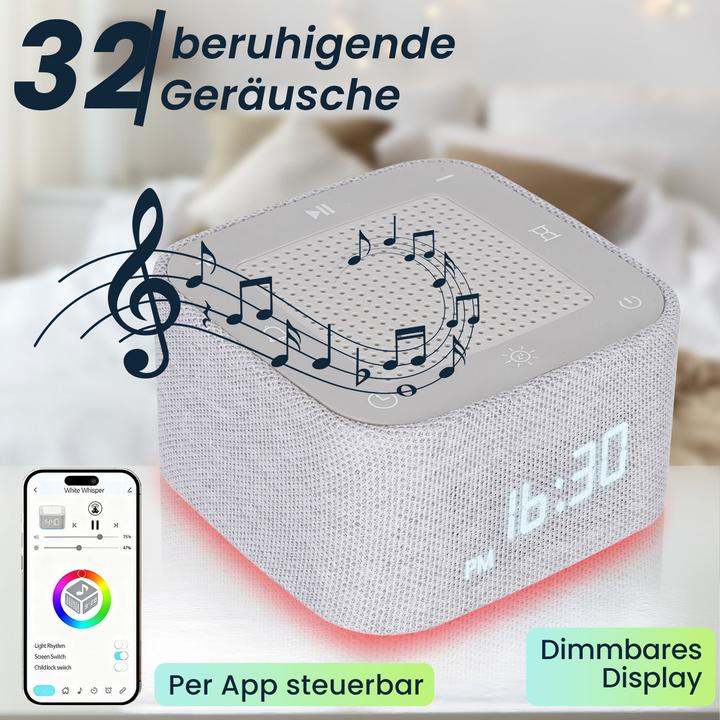 Produktbild Ideoon White Noise Wecker mit 32 Geräuschen