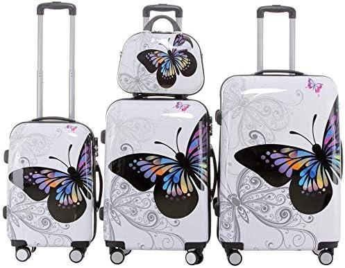 Immagine prodotto Beibye Set di valigie da viaggio con farfalla, 2060 (115 l)