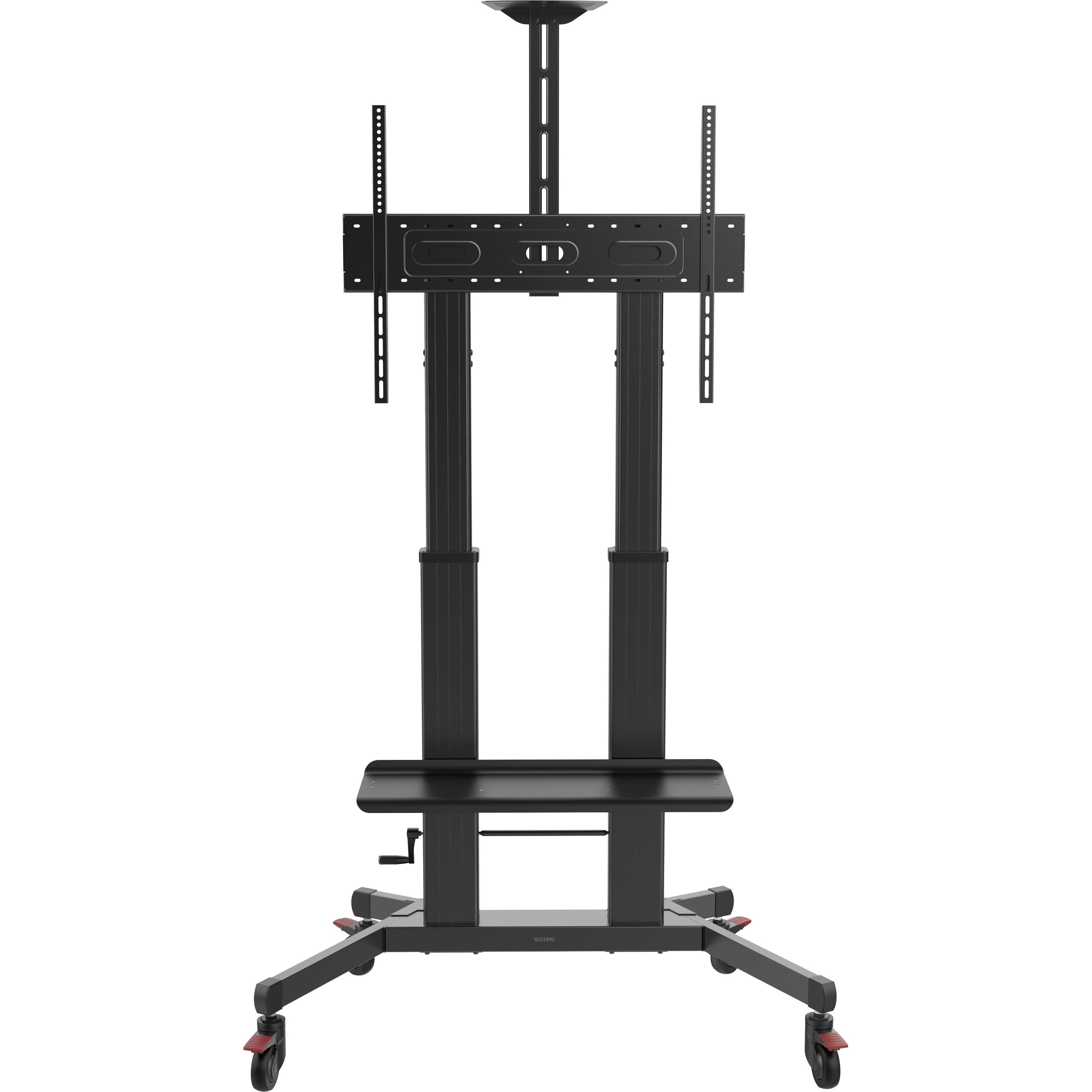 Vision Aluminium Flat Panel Cart (100", 90 kg), TV Ständer, Schwarz