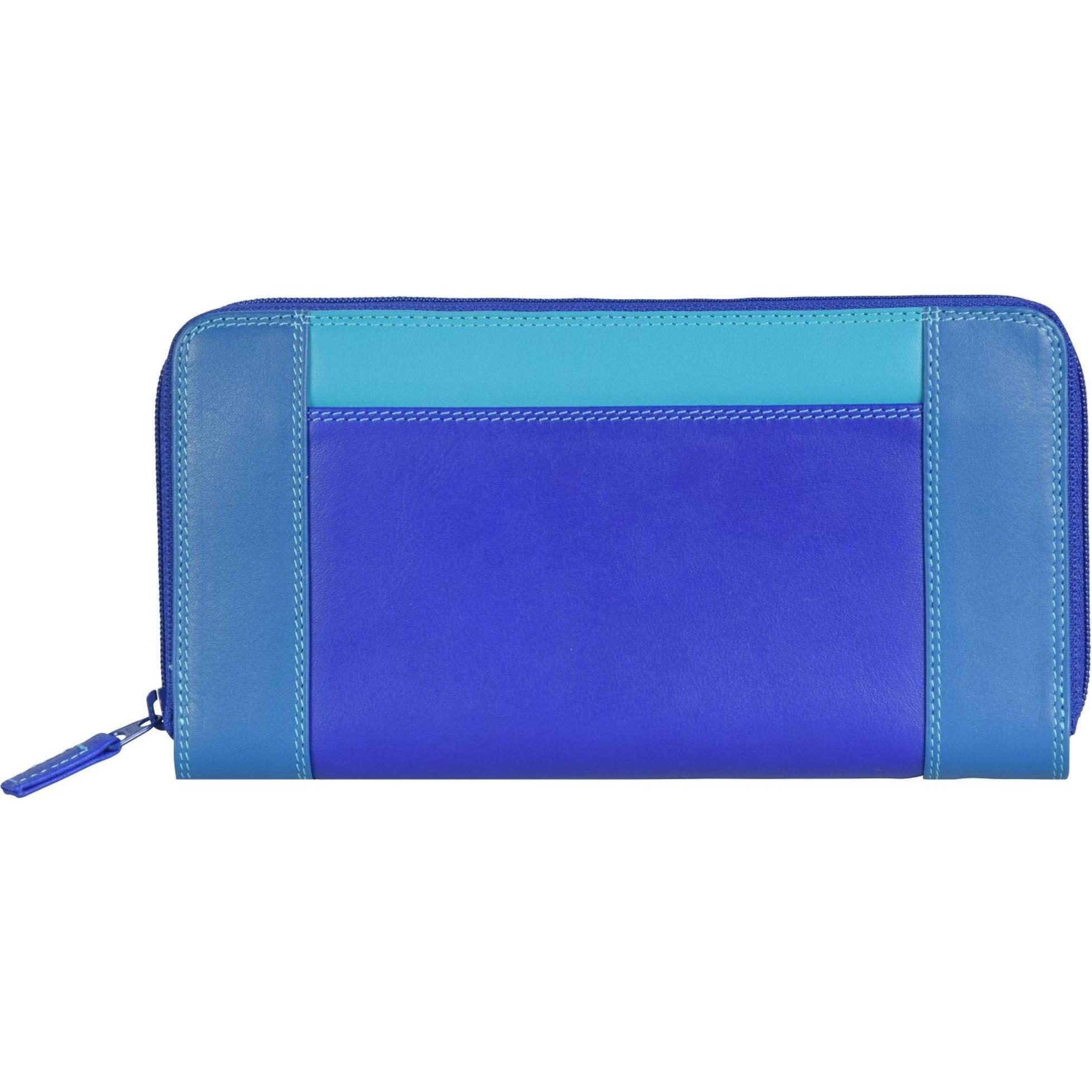 Mywalit, Damen, Portemonnaie, Geldbörse II Leder 19 cm, Blau