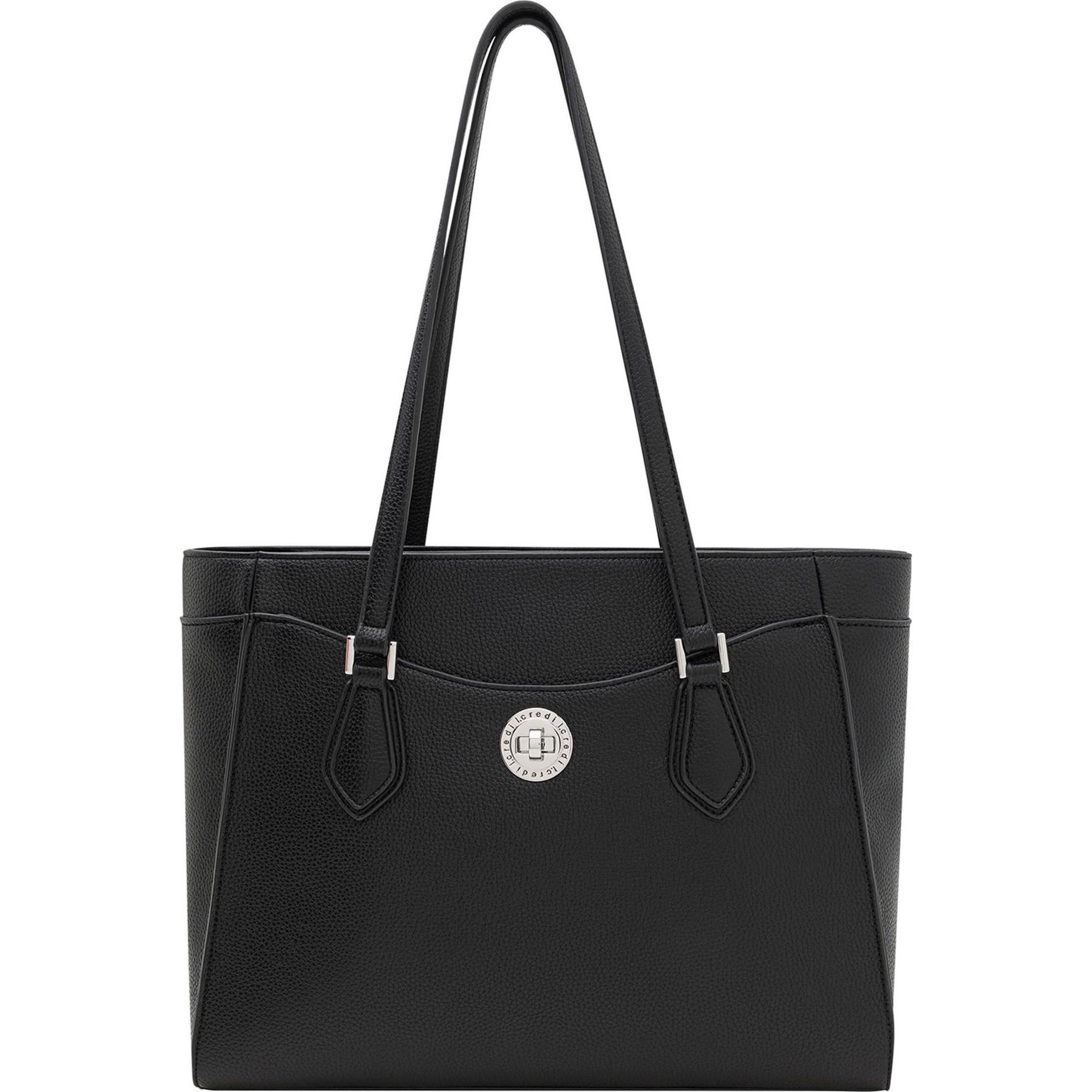 L.Credi, Handtasche, Nediva Schultertasche 34 cm, Schwarz