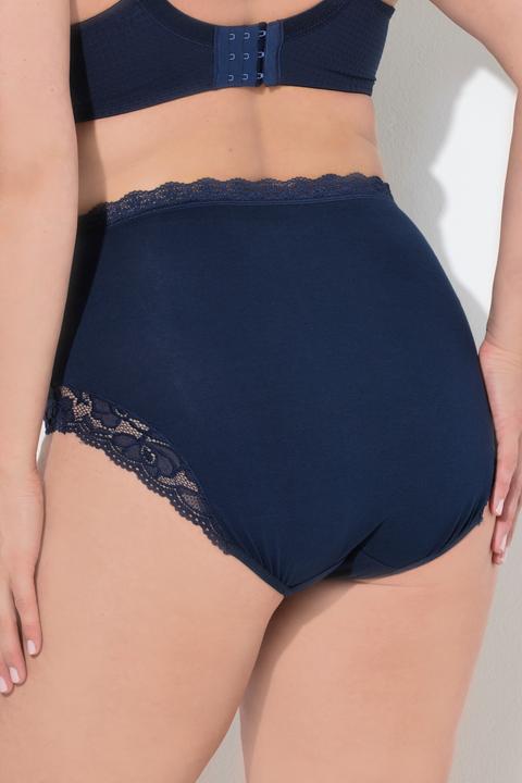 Produktbild Ulla Popken Maxislips, 3er-Pack, High Waist, Spitze, OEKO-TEX (42, 44)
