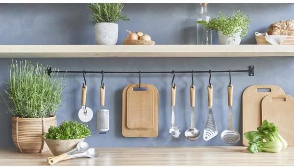 Actual product image Gastromax Spaghetti Spoon Bio 37cm, stainless steel/wood look