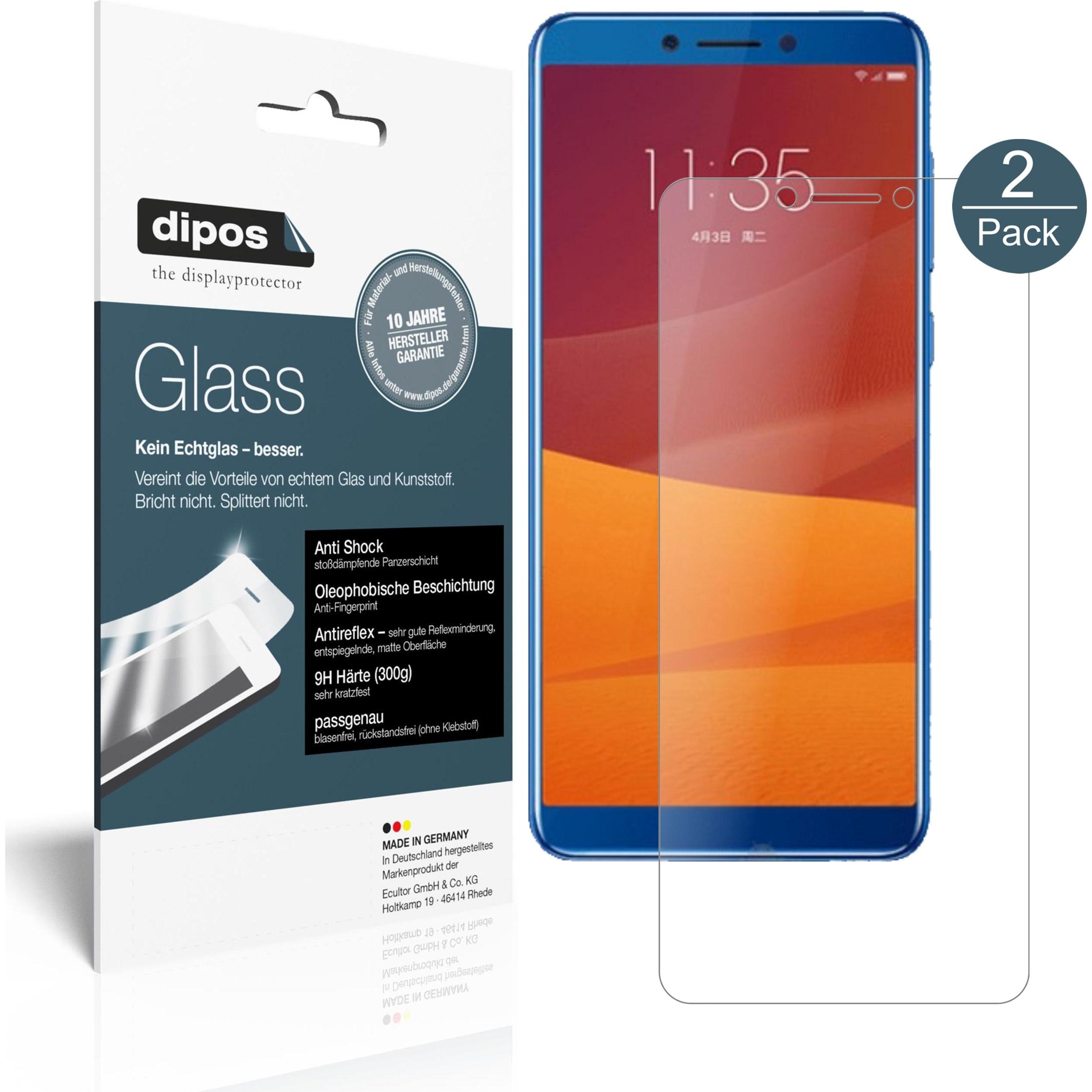 Dipos Displayschutz Anti-Shock (2 Stück, Lenovo K5 (2018)), Smartphone Schutzfolie, Transparent