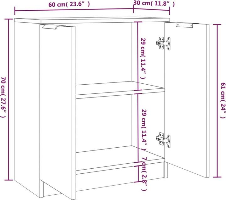 Produktbild vidaXL Jaylah (60 x 30 x 70 cm)