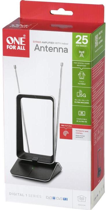 Actual product image One for All DVB-T autom. gain control antenna (Monopole antenna, DVB-T / -T2)