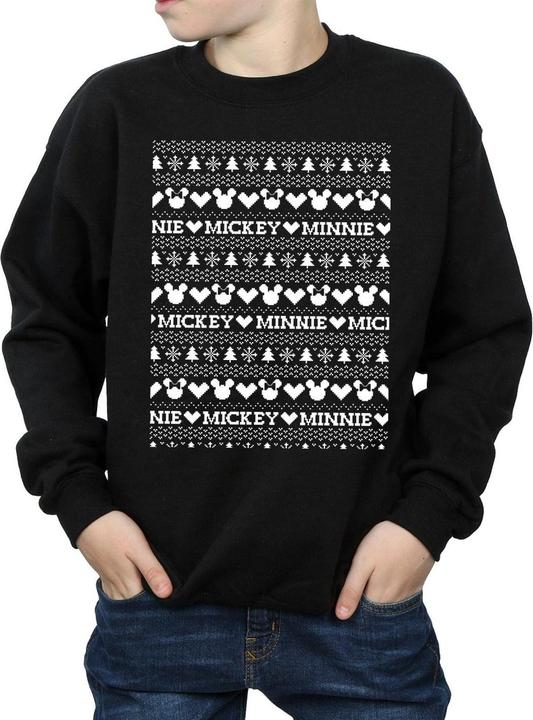 Produktbild Disney Mickey And Minnie Christmas Fair Isle Sweatshirt Jungen (152, 158)