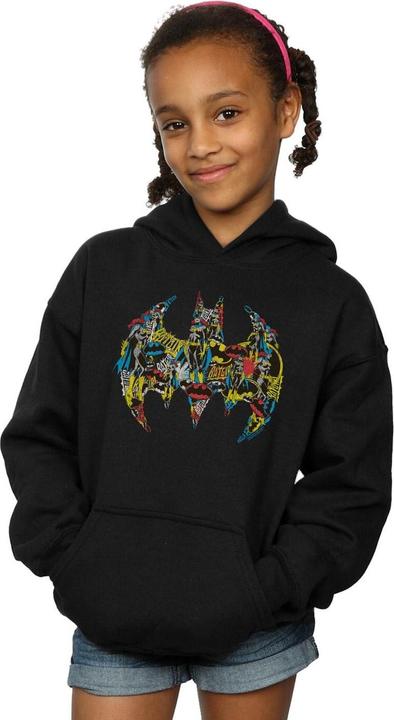 Produktbild Batman Batgirl Logo Collage Kapuzenpullover Mädchen (116)