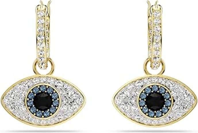 Image du produit Swarovski Symbolica Drop Pendentifs d'oreille mauvais oeil bleu or (Métal Swarovski)