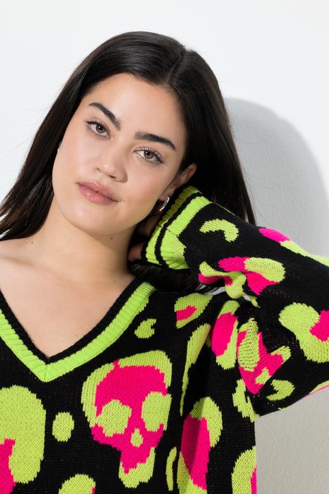 Produktbild Angel of Style Pullover, Boxy Fit, Totenkopf-Muster (42)