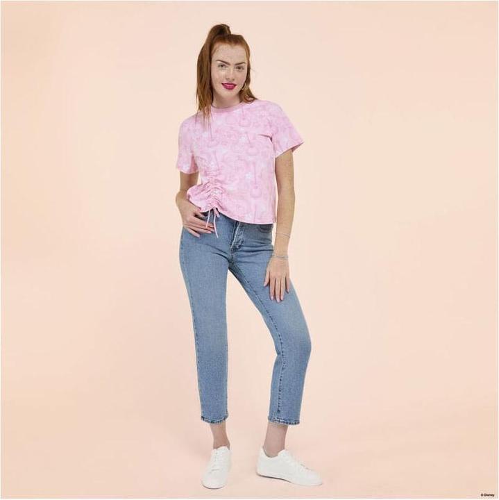 Actual product image Loungefly Disney by Tee T-Shirt Unisex Hannah Montana Shirred Hem Size M (M)