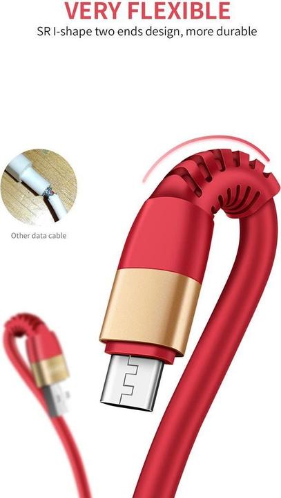 Image du produit Joyroom Cordon de charge Micro-USB, 3m, rond, couleur noir (45 W, 2 ports)