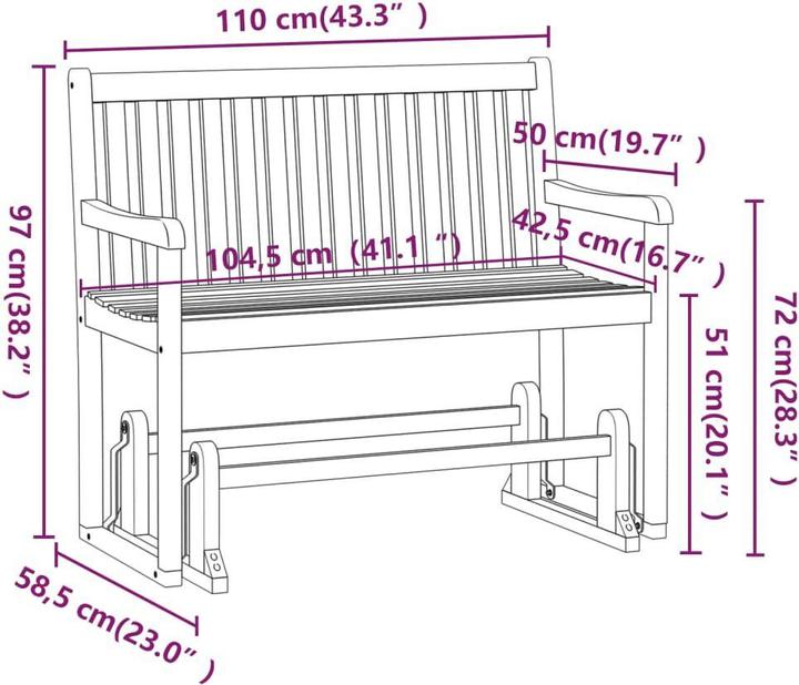 Actual product image vidaXL Schaukelbank
