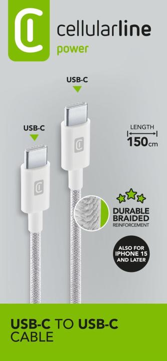 Produktbild Cellularline Braided Data Cable 1,5 m (1.50 m, USB 2.0)