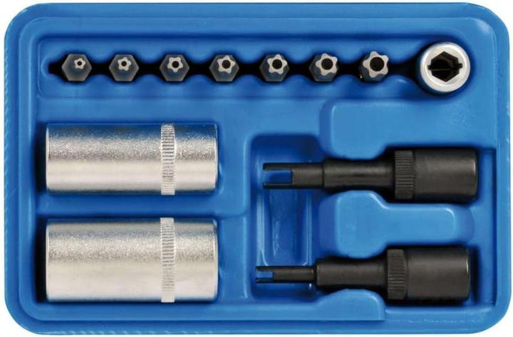 SW-Stahl 61719L Spezial-Steckschlüsselsatz 1/4 Zoll 12-teilig I für Klimaanlage I Nusskasten I Spezi