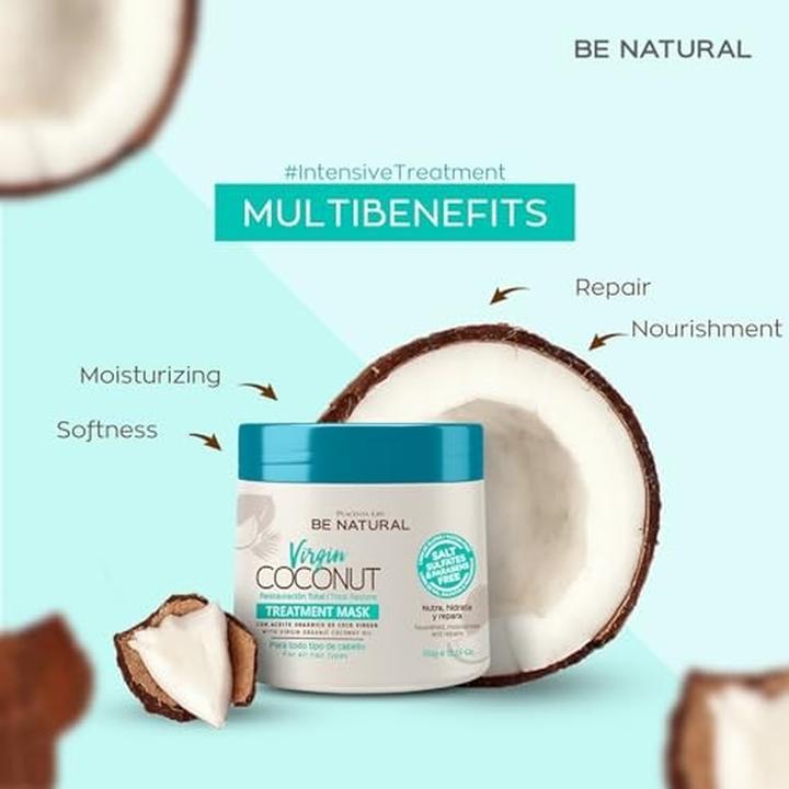 Immagine prodotto Be Natural Maschera riparatrice per capelli al cocco vergine 350ml (350 ml)