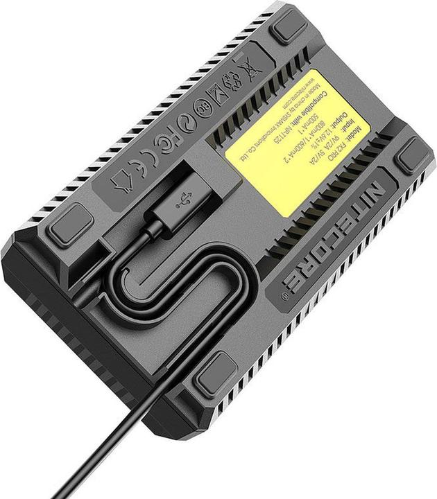 Actual product image Nitecore FX2 Pro Dubbele Loader for Fujifilm NP T125 (Camera battery charger)
