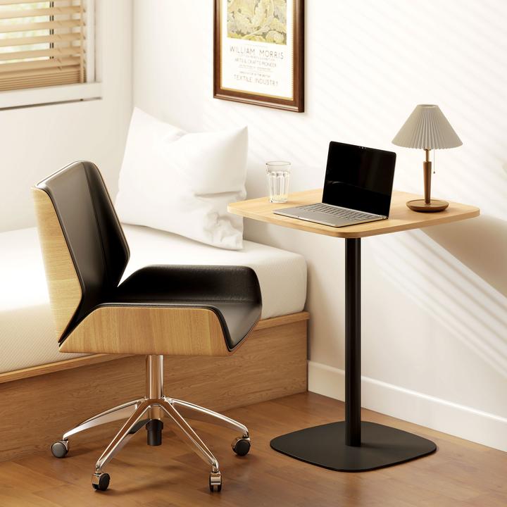 Actual product image Homcom Esstisch MDF, Stahl Naturholz (60 x 60 x 75 cm)