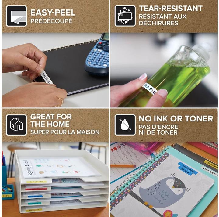 Produktbild Dymo Schriftband LetraTag (1.20 cm, Schwarz)