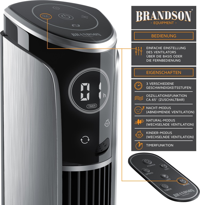 Produktbild Brandson Turmventilator (52 dB)