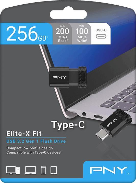 Actual product image PNY Fdi Elite-X Fit Type-C Ucob (256 GB, USB-C)