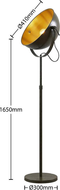 Produktbild Lindby Muriel Stehlampe, einflammig, dunkelgrau (E27)