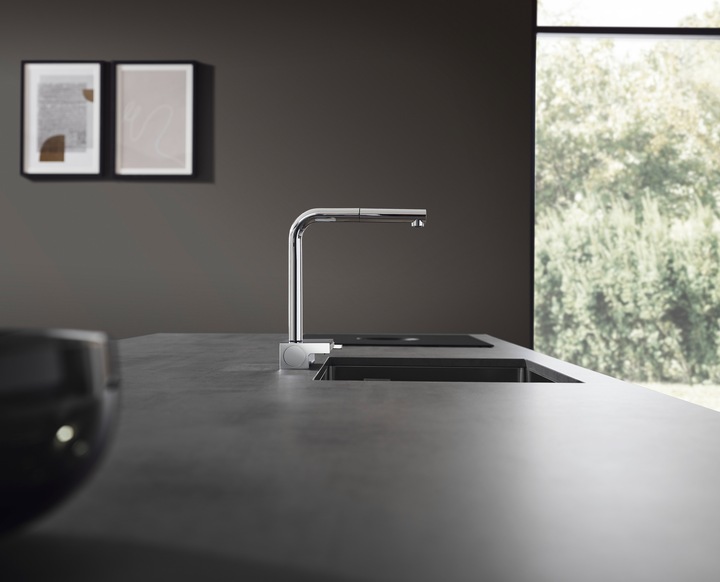 Immagine prodotto hansgrohe Aquno Select M81 Miscelatore monocomando per cucina 250 (cromo)