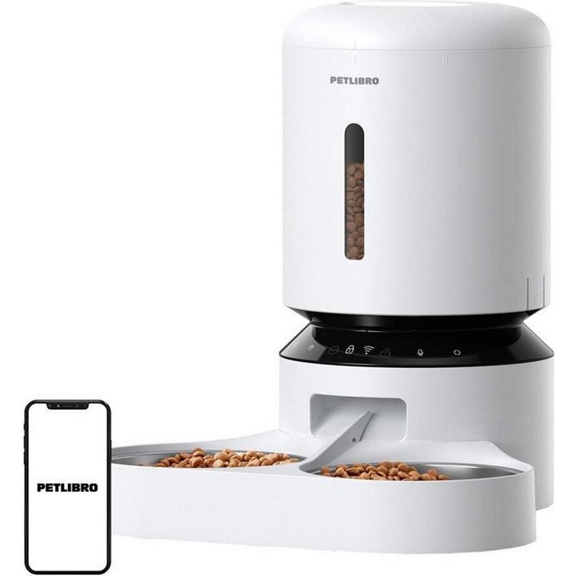 Meilleurs prix pour Petlibro Granary food dispenser with double bowl, Wifi, 5L(white), Gamelle