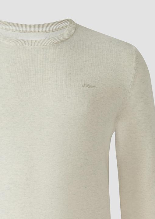 Produktbild s.Oliver Strickpullover Baumwollpullover mit Logo-Stickerei (XXL)