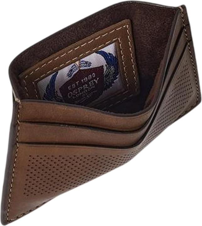 Actual product image Osprey Arthur Perforated Leather Card Holder