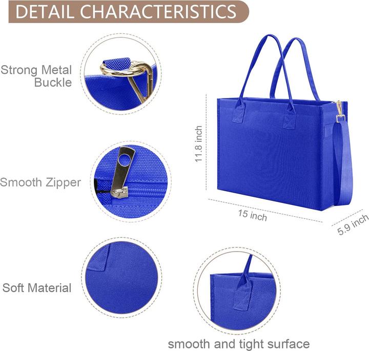 Produktbild Only-Bags.Store Canvas-Einkaufstasche, grosse Handtasche Einkaufstasche Reisetasche Arbeitstasche mit Schultergurt