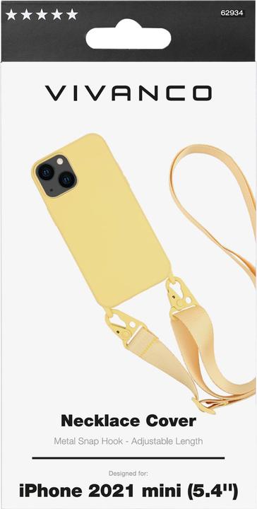 Produktbild Vivanco NECKLACE Cover fuer iPhone 13 mini, gelb