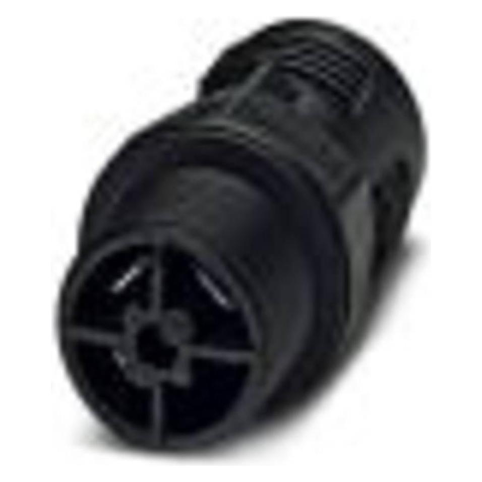 Phoenix Contact 1414692 Serie ronde connectoren (ronde stekker): QPD Totaal aantal polen: 2 + PE 1 st., Kabels + Stekkers, Zwart