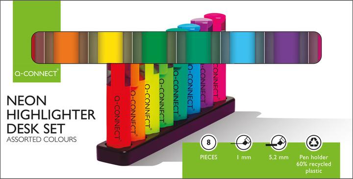 Produktbild Q-Connect Textmarker Desktop Set (8x)