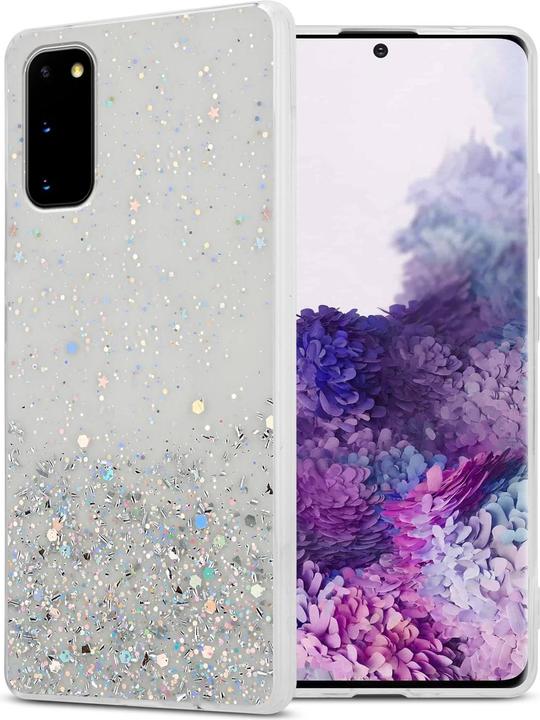 Transparent with glitter