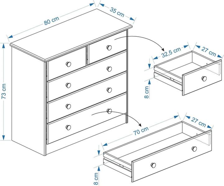 Image du produit IDIMEX Rondo (79 x 35 x 74 cm)