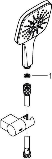 Produktbild Grohe Rainshower SmartActive 130 Cube Wandhalterset (3 Strahlarten, 9.50 l/min)