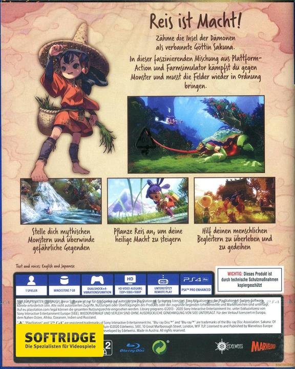 Actual product image Marvelous Sakuna: Of Rice and Ruin (PS4, DE)