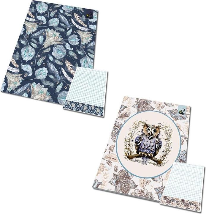 Immagine prodotto Bee-bee Notizbuch A6/50K kariertes Boho-Muster (10 Stück) (A6, Quadretti)