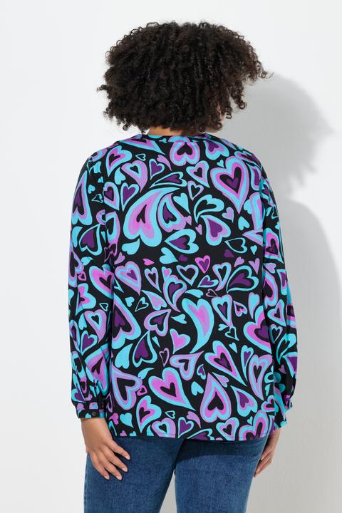 Image du produit Angel of Style Tunique motif coeurs, col tunisien et manches longues (58)