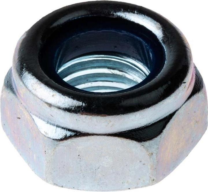 Actual product image RS PRO M8 Nylon Insert Nut Din 985 Zinc Plated (M8)