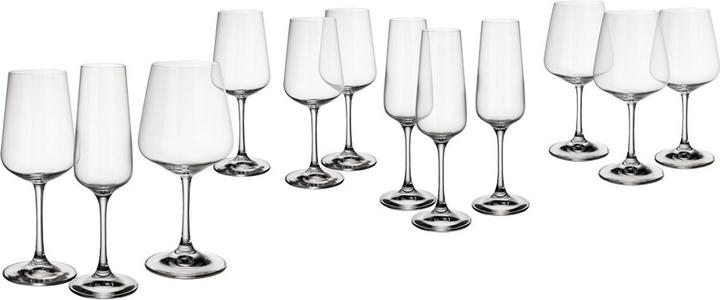 Actual product image Villeroy & Boch Set 12pcs Ovid (12 Glasses, Champagne glasses, Red wine glasses, White wine glasses)