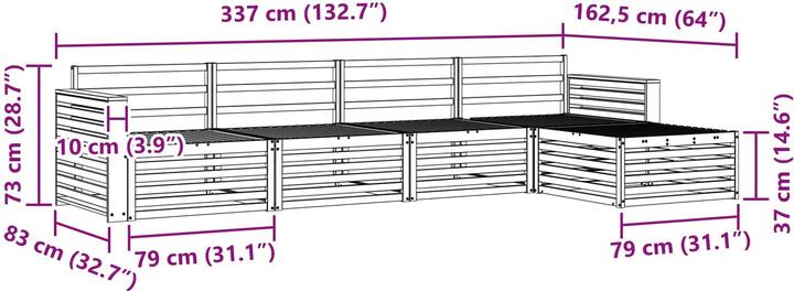 Produktbild vidaXL Outdoor-Sofa