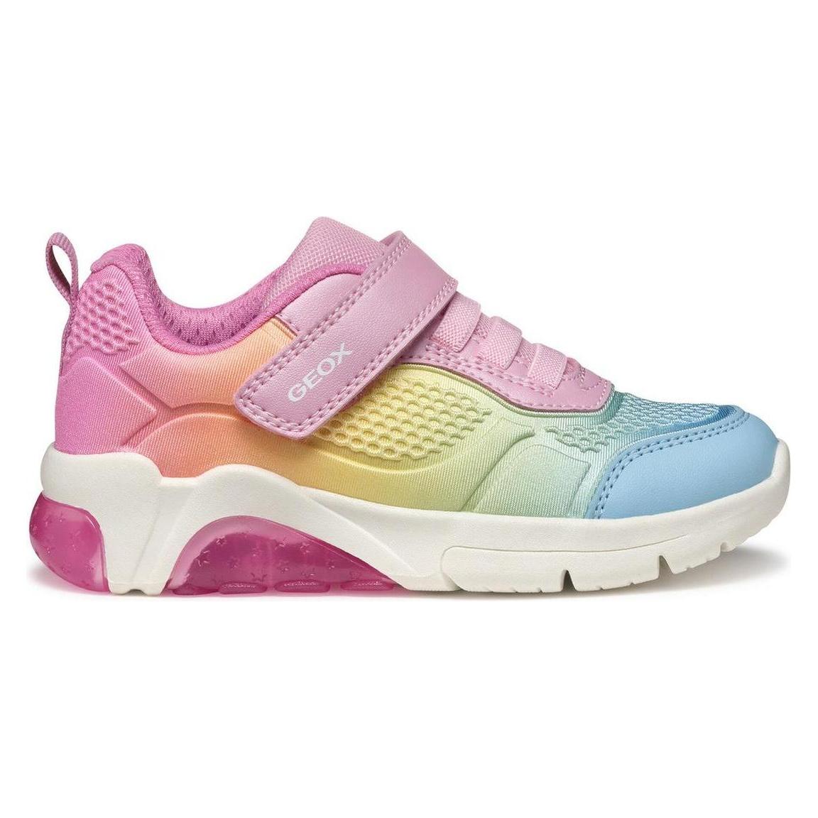 Geox, Mädchen, Sneakers, Fadinlight C, Mehrfarbig, Weiss, Pink, Silber, (30)