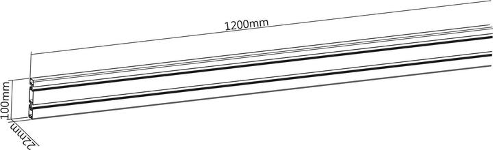 Image du produit InLine Slatwall Panel aluminium pour support mural blanc 1,2m