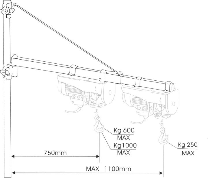 Actual product image Wiltec Swivel arm