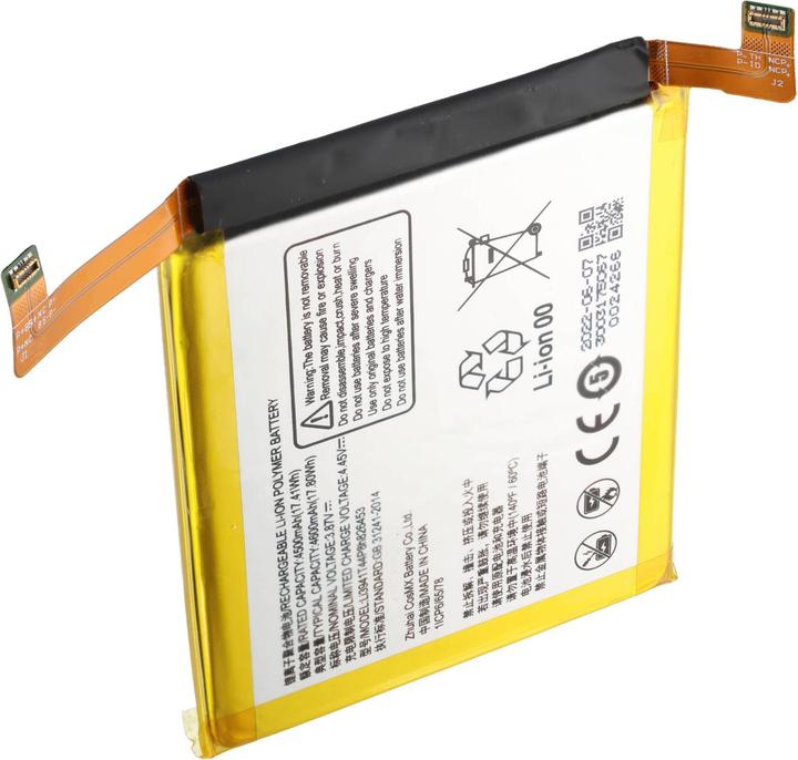 Produktbild AccuCell Akku passend für ZTE Axon 30 Ultra 5G, Li-Polymer, 3,87V, 4600mAh, 17,8Wh, ohne Werkzeug