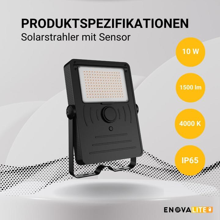 Produktbild Enovalite Solar LED-Strahler (1500 lm, IP65)