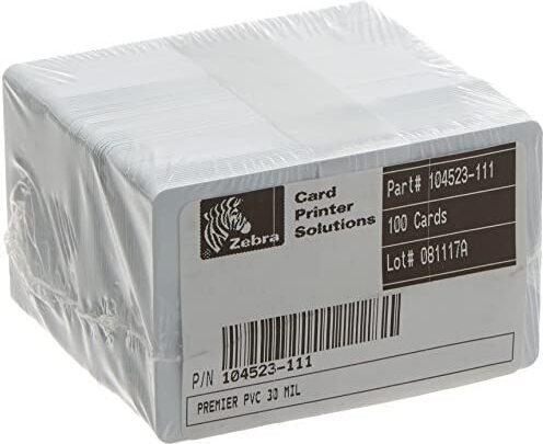 Productafbeelding Zebra Premier Card PVC-kaart, 30 mil, wit, 500 kaarten