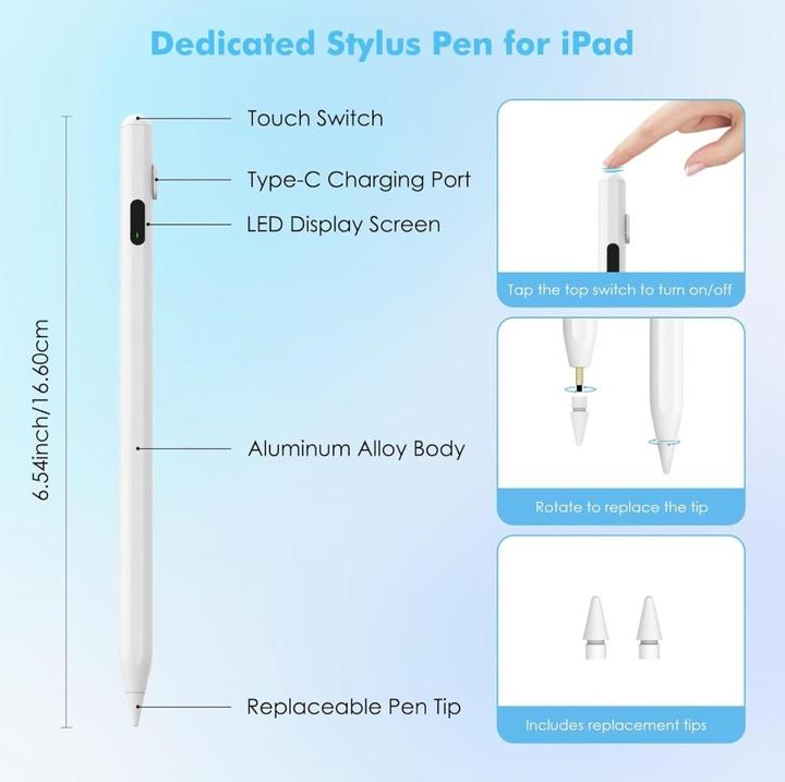 Produktbild PowerGuard Magnetic Stylus Universal Touchscreen Pencil
